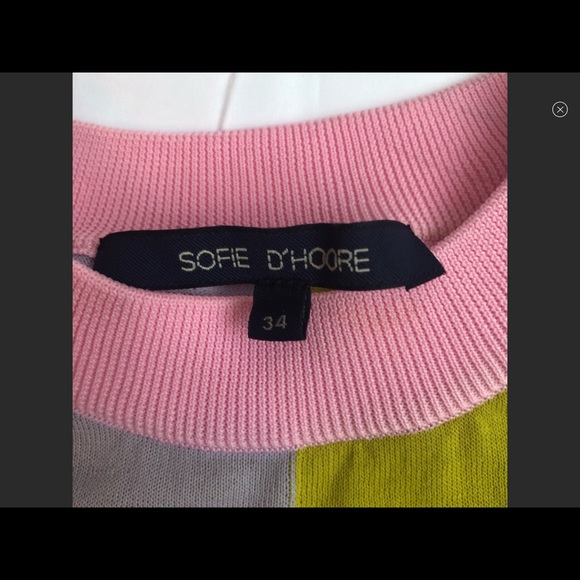 Sofie D’Hoore Vintage look pink and gold long sleeve top - Picture 2 of 4